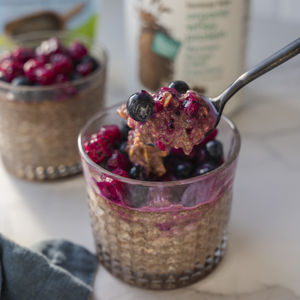 high protein chocolate chia seed pudding